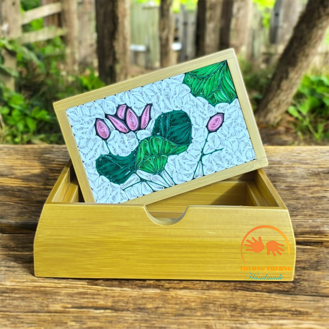 Hộp name card giấy cuốn Quilling